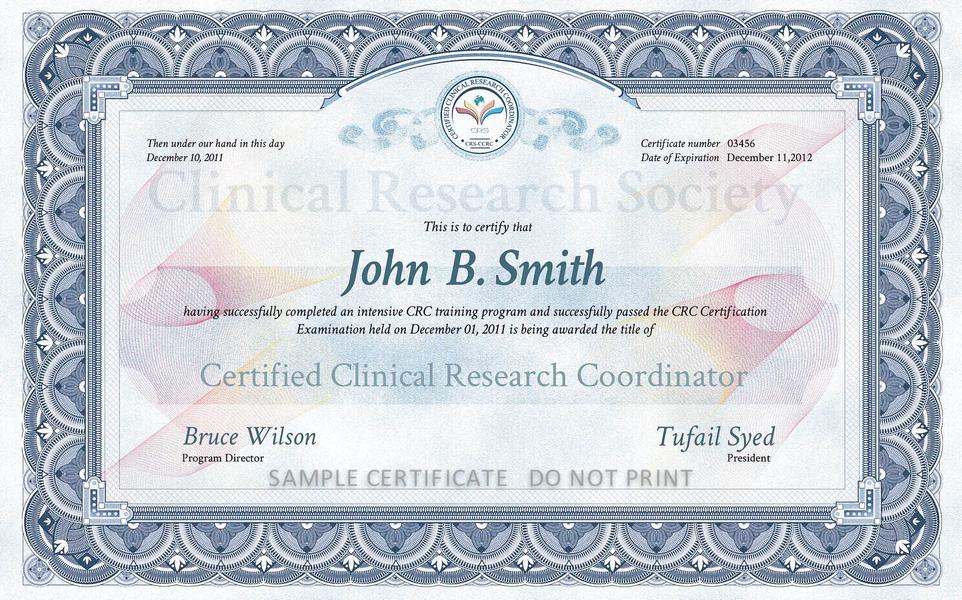 CRS Training Certification Programs Clinical Research Society